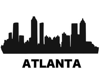 CALCOMANÍA CON EL HORIZONTE DE ATLANTA: varios colores y tamaños, incluso brillan en la oscuridad: para autos, computadoras portátiles, teléfonos, ventanas, espejos, tazas, tazas y vasos