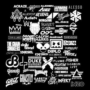 CUSTOM DJ/Artist/Musican/Festival Name/Logo DECAL - Multiple Colors & Sizes Including Glow in the Dark - Car-Laptop-Phone-Window-Mirror-