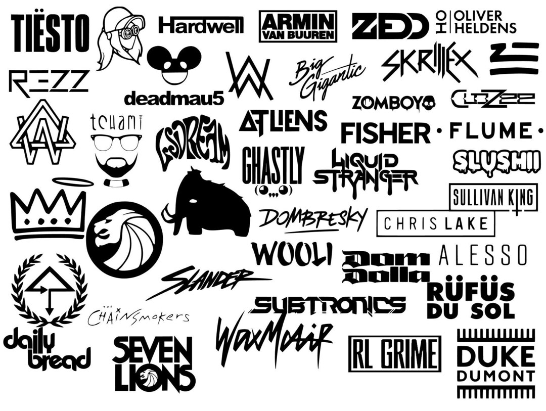 CUSTOM Dj/festival Name/logo DECAL Multiple Colors & Sizes Including