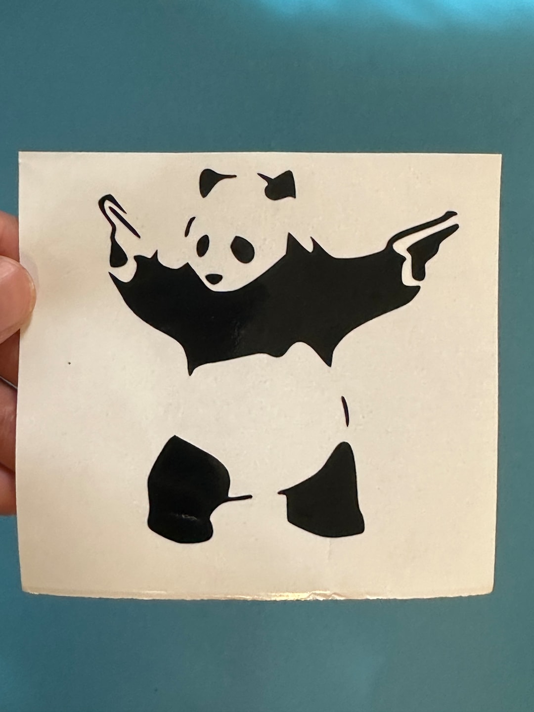 PANDA WITH GUNS Banksy Decal - Multiple Colors & Sizes Including Glow ...