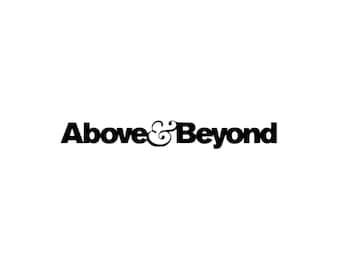 Calcomanía ABOVE AND BEYOND: varios colores y tamaños, incluida la que brilla en la oscuridad: para autos, computadoras portátiles, teléfonos, ventanas, espejos, tazas, vasos