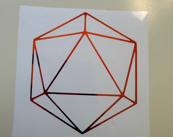 Calcomanía con el logotipo de ODESZA: forma de icosaedro, varios colores y tamaños, incluso brilla en la oscuridad