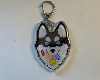 Klee Kai SHAKER LLAVERO, Llavero personalizado Husky, Llavero Pomsky