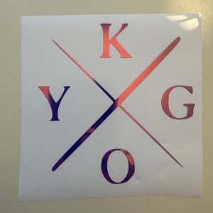 KYGO LOGO DECAL - Multiple Colors & Sizes Including Glow in the Dark - Car-Laptop-Phone-Window-Mirror-Cup-Mugs-Tumblers