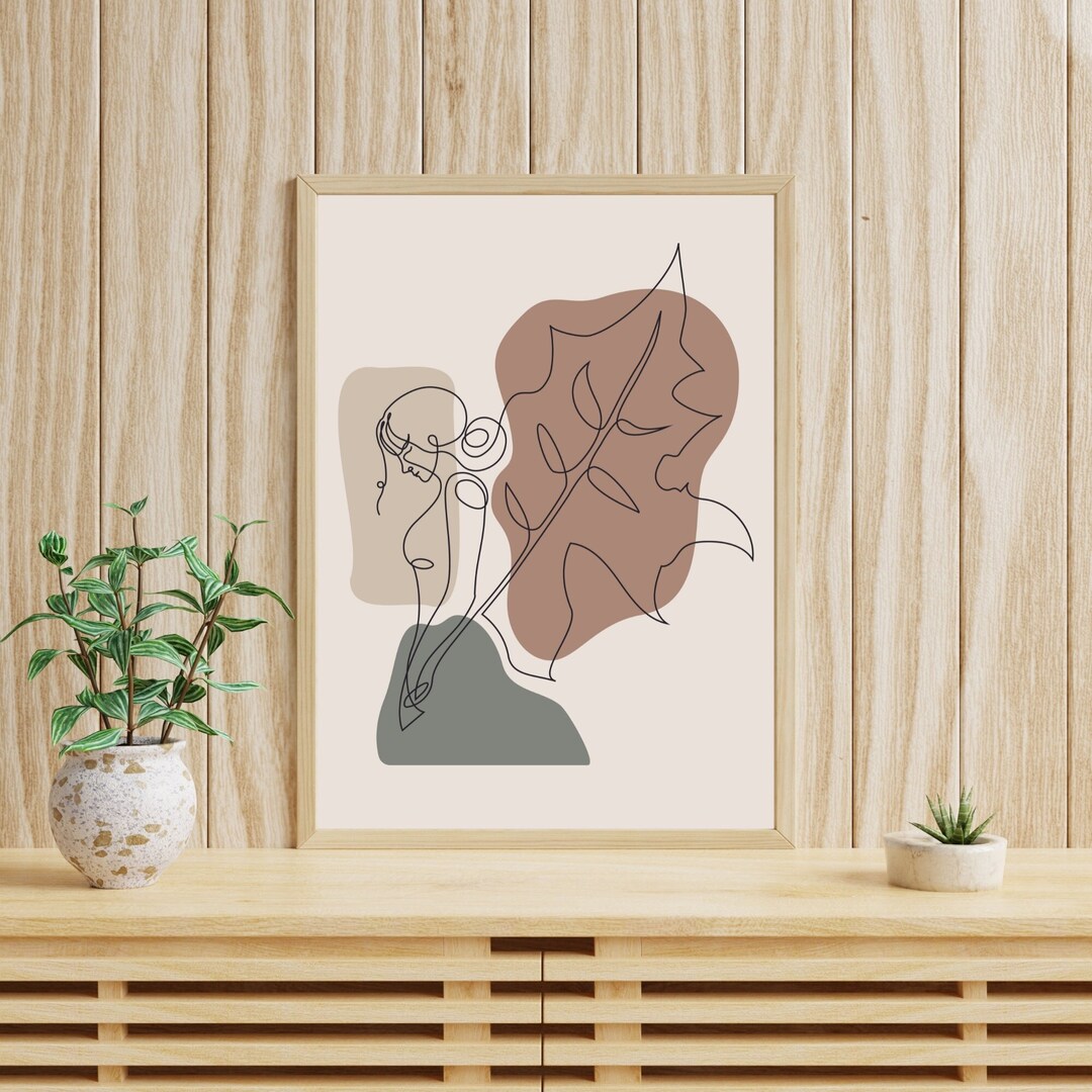 Seasonal Nostalgia, Fall Printable, Wall Art, One Line Continuous ...