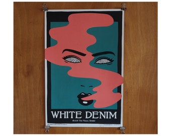 White Denim LTD Edition Screen Print Gigposter