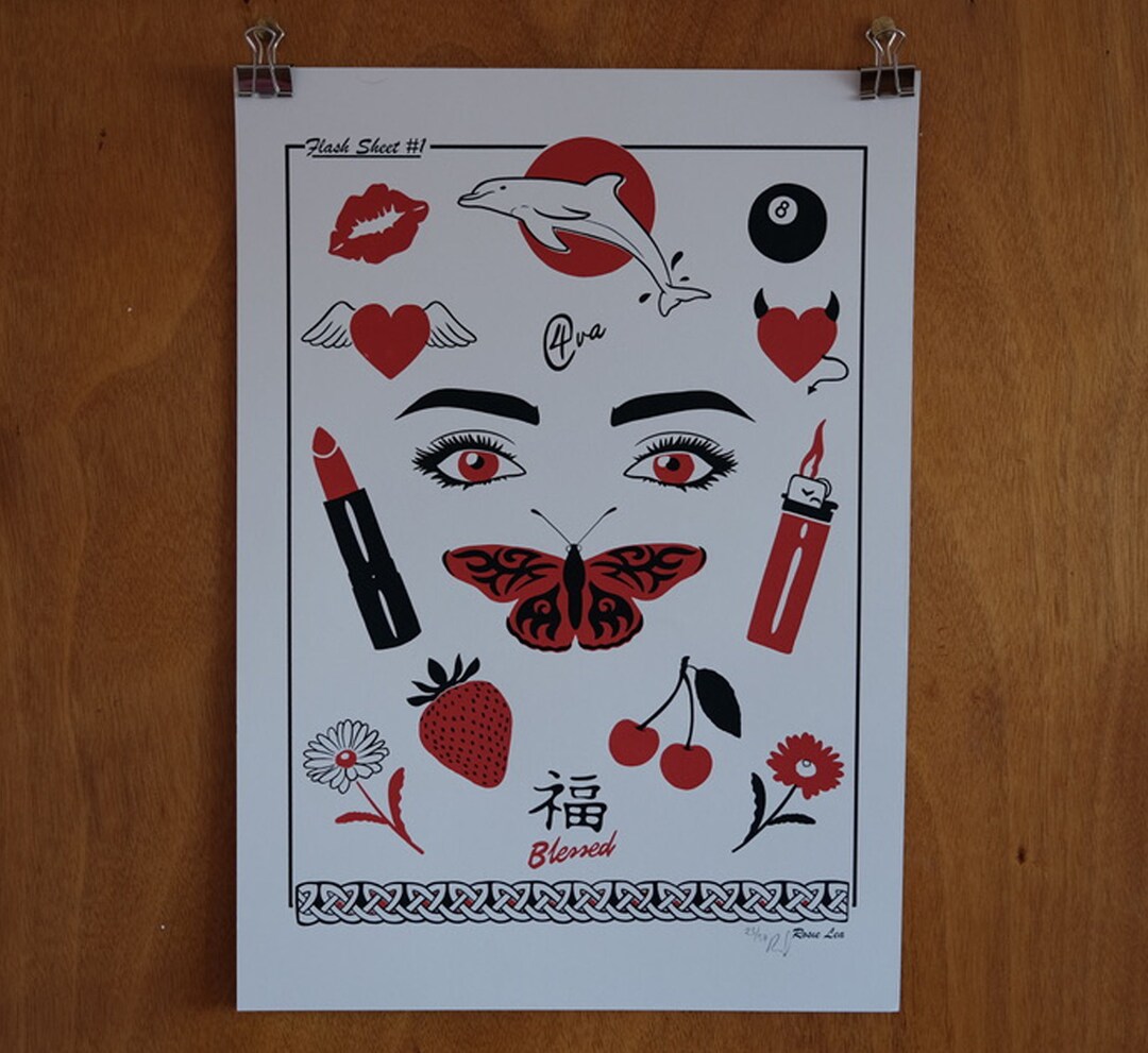 Tattoo Flash Art Print - Etsy