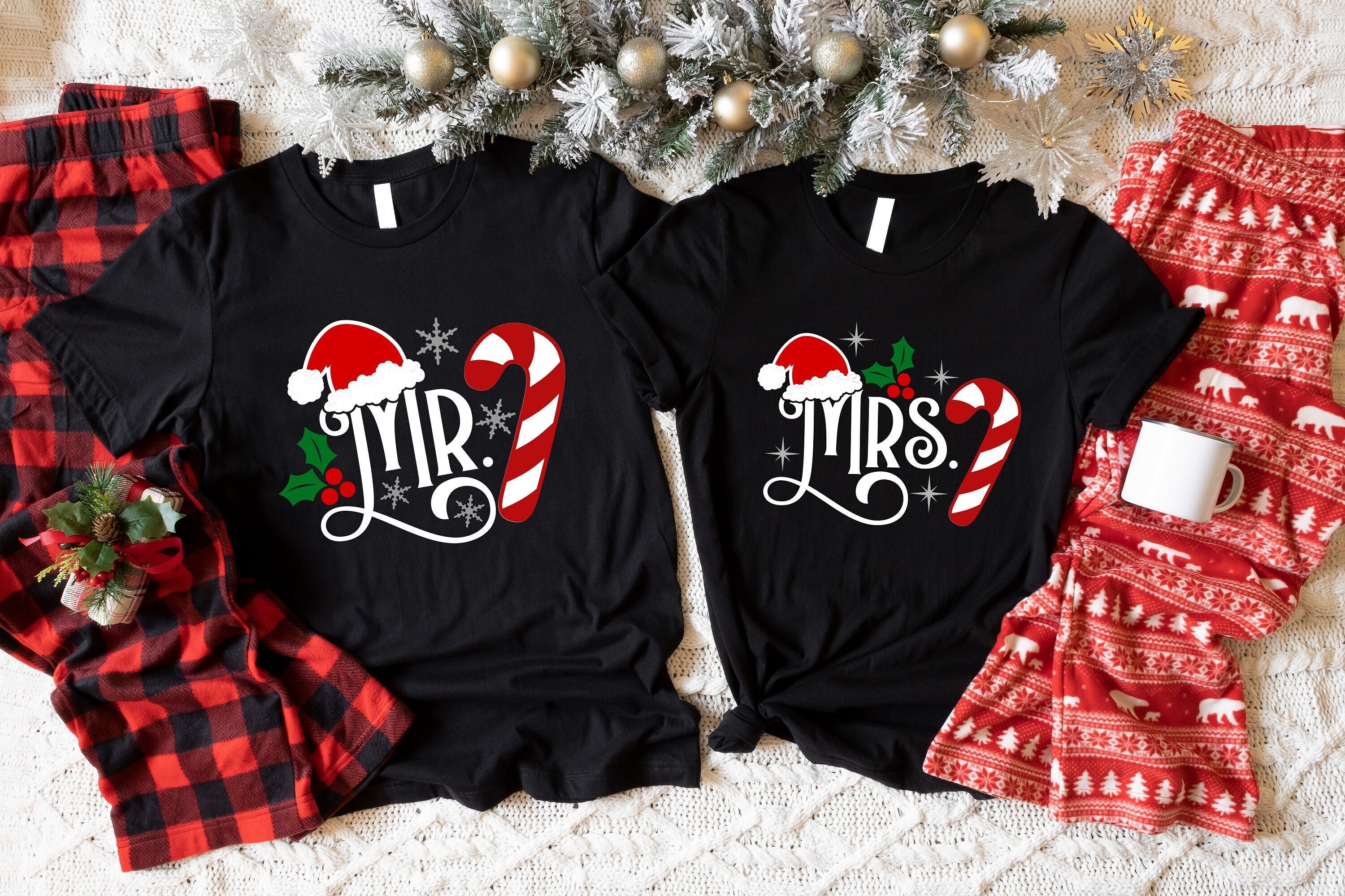 Mr and mrs christmas pyjamas sale