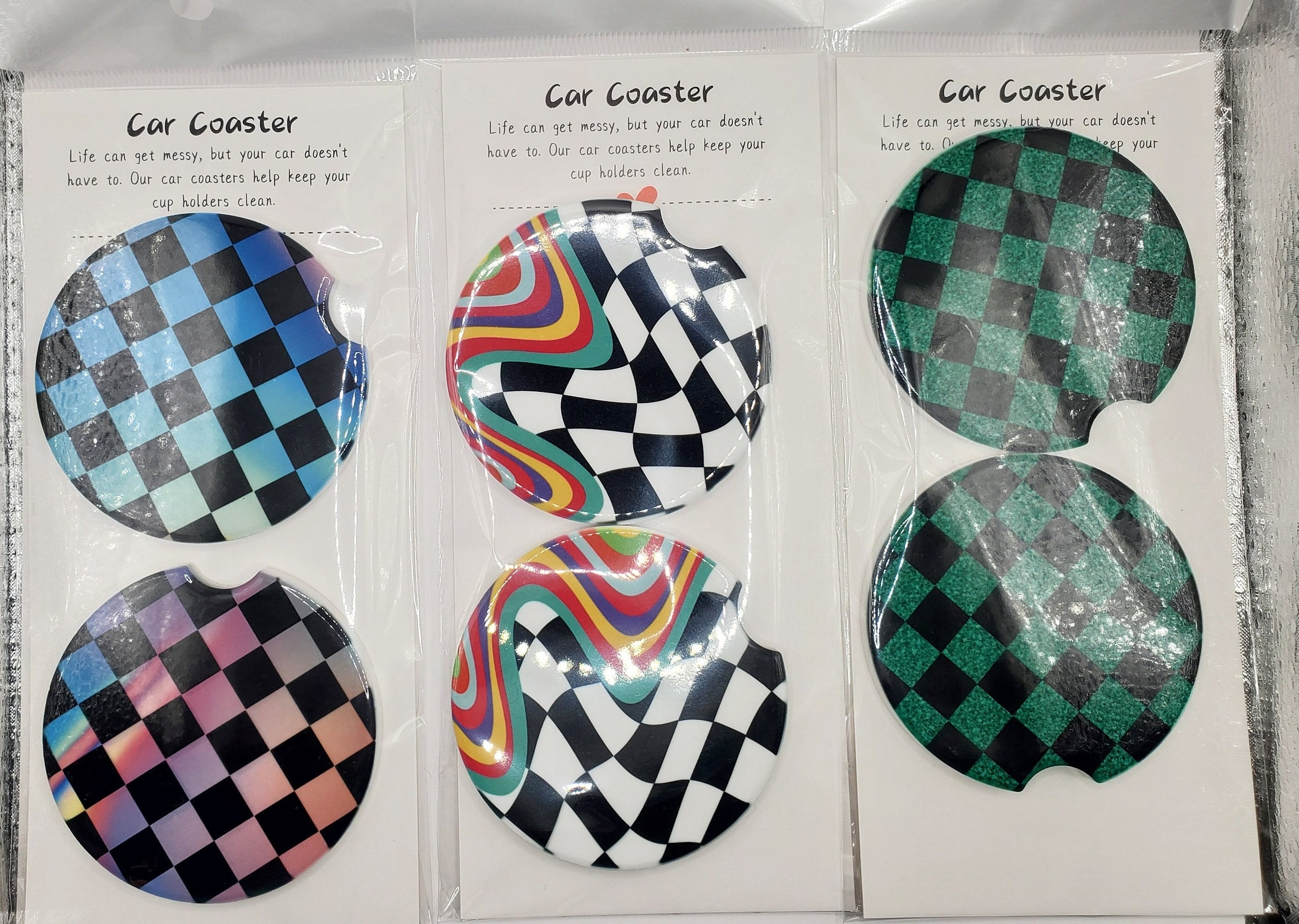 Ceramic Car Coasters, Personalized Car Coaster, Auto Accessories ...
