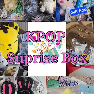 Boîte surprise Kpop, coffret cadeau mystère, marchandise de groupe de garçons coréens, cadeau Kpop, porte-clés Kpop, peluche biais, émail Kpop