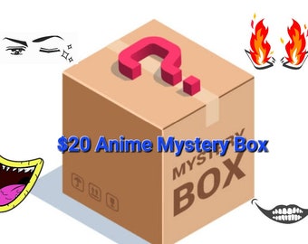 Anime Gift Box, gift for boyfriend, keychain, gift for kid, birthday gift, mystery, grab bag, anime stickers, anime figure, lanyard,