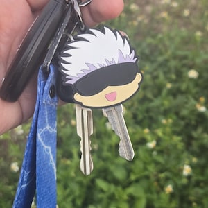 JJK Keychain, Silicone Anime Key Cover, house key cover, anime card accessories
