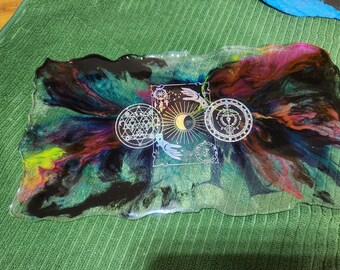 Magical Decorative Tray, One-of-a-Kind Functional Art