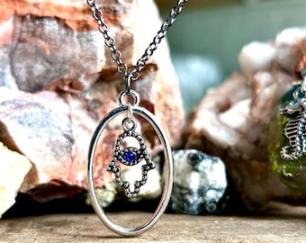 Hamsa Hand Necklace (Hand of Fatima)