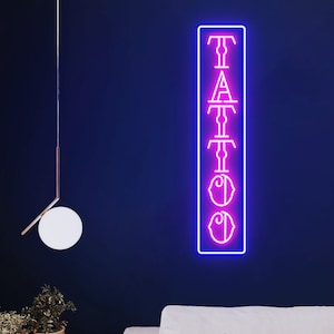 Tattoo Neon Sign, Tattoo Led Sign, Tattoo Room Wall Decor, Tattoo Studio Art, Neon Sign for Tattoo Shop, Gift for Tattoo Lover