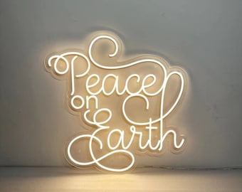 Custom Peace on Earth Sign, Peace Decorations, World Peace Sign, Peace Sign Decor, Peaceful Quotes Sign Decor, Christmas Gift