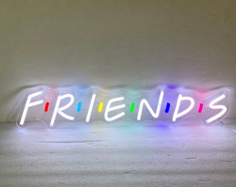 Insegna luminosa al neon Friends, decorazioni per la casa Friends, insegna Friends, regalo per il migliore amico