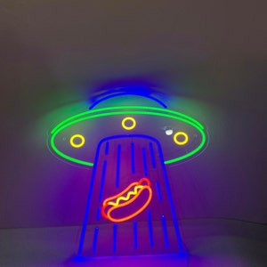 Hotdog Led Neon Sign, Creative Home Bedroom Wall Decor, Neon Light Sign Bar Party, Personalized Hotdog Gifts