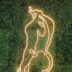 Man Neon Sign, Man Art, Male Body Art, Masculine Man Wall Art, One Line Art, Man Body Wall Art, Gay Love Art