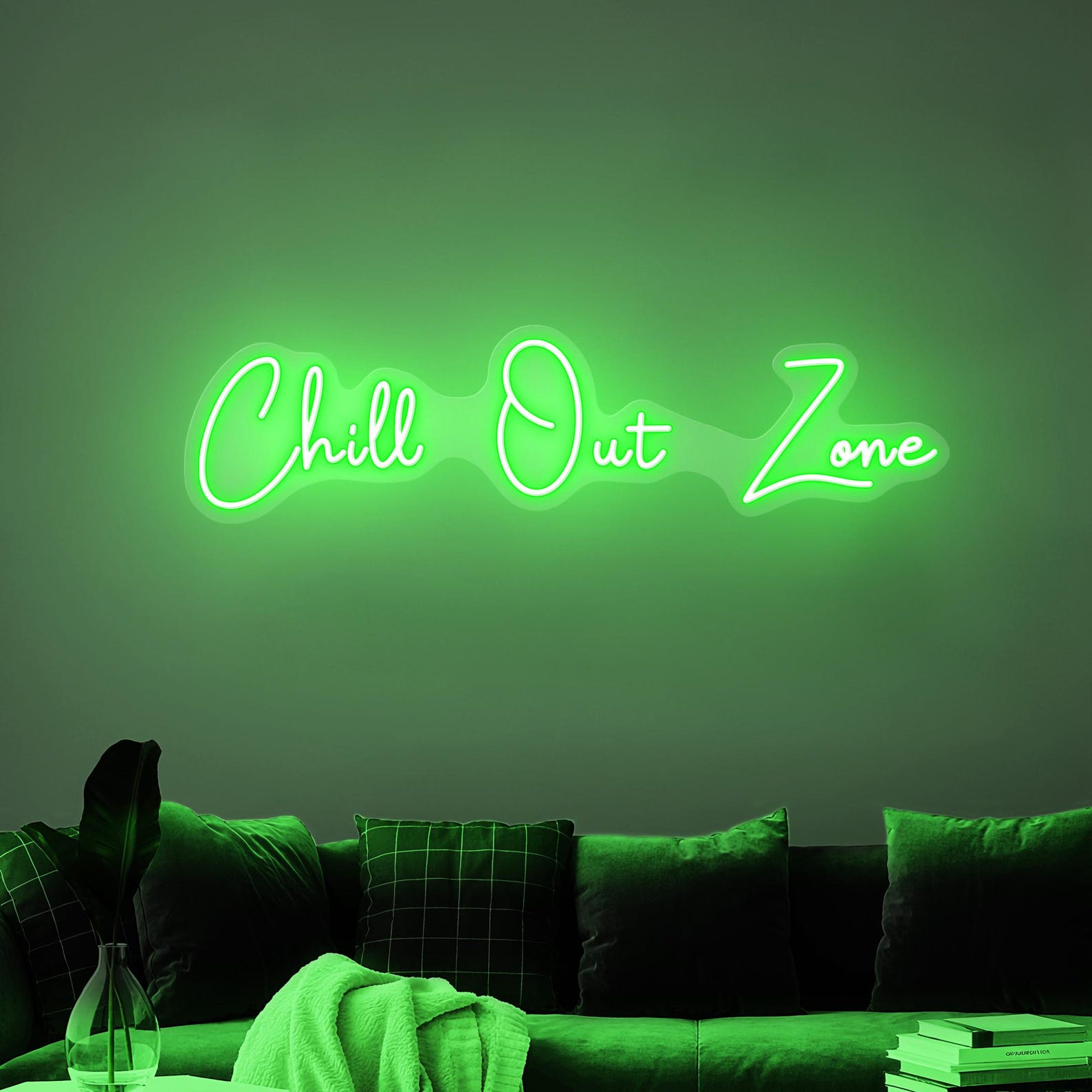 Led Light Cill Chill Out Zone LED Neon Light Sign, Vintage Style Neon Wall Decor for ...
