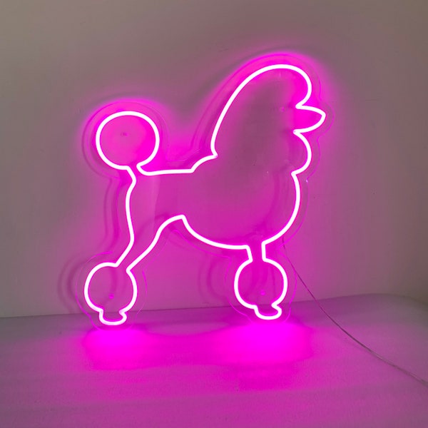 Poodle Dog LED Neon Lights, Poodle Dog, Gift for Dog Lovers, Poodle Dog Wall Decor, Dog Decor, Dog Room Decor