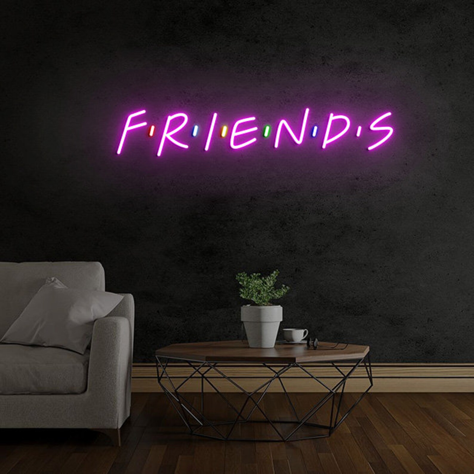 Friends Neon Sign Light, Friends Home Decor, Friends Sign, Gift for ...
