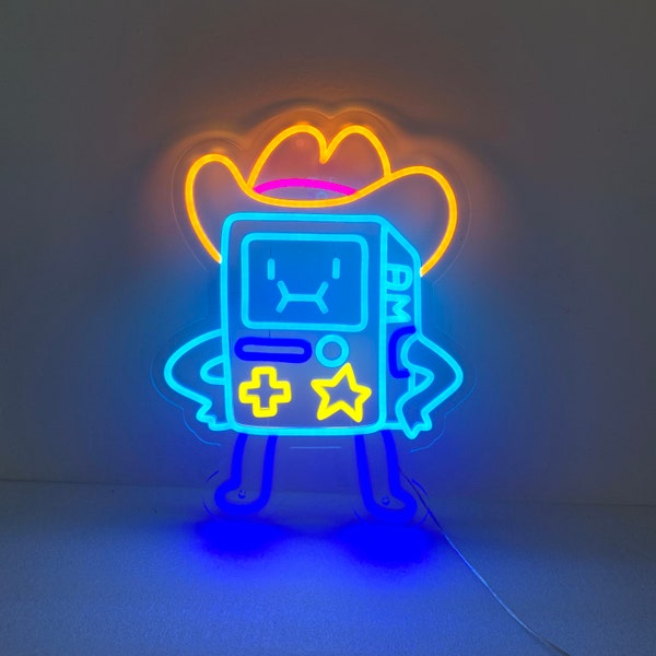 Adventure Time BMO Neon Schild, Led Zeichen für Nintendo Game Decor, BMO Geschenk