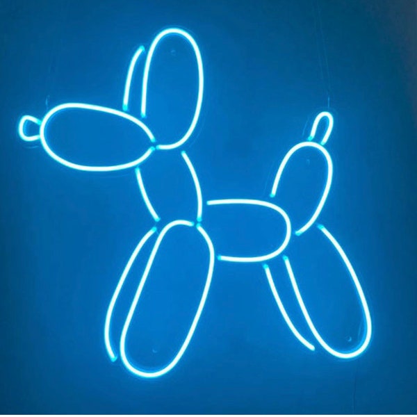 Ballon Hund Neon Schild, Ballon Hund Dekor, Neon Schild für Studio Wohnung Wand Dekor