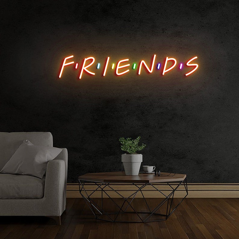 Friends Neon Sign Light, Friends Home Decor, Friends Sign, Gift for ...