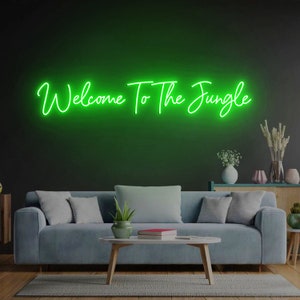 Welcome to the jungle Neon Light, Jungle Decor, Neon Light for Jungle Party Decor, Pink Led Light