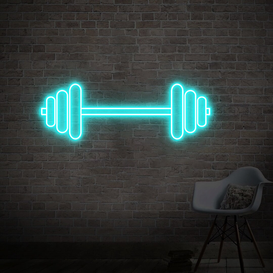 Powerlifting Neon Sign, Custom Gym Sign, Powerlifting Sport Wall Art