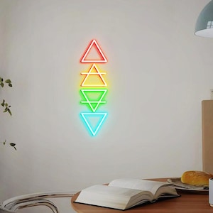Four Elements Neon Sign, 4 Elements Sign, Fire Air Earth, Water Sign, Elements Art Wall Neon Light Sign, Nature Elements Decor