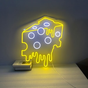 Melting Cheese Neon Sign, Cheese Decor, Cheese Led Sign, Kitchen Wall Decor, Cheese Gifts