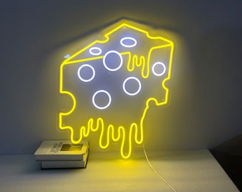 Melting Cheese Neon Sign, Cheese Decor, Cheese Led Sign, Kitchen Wall Decor, Cheese Gifts