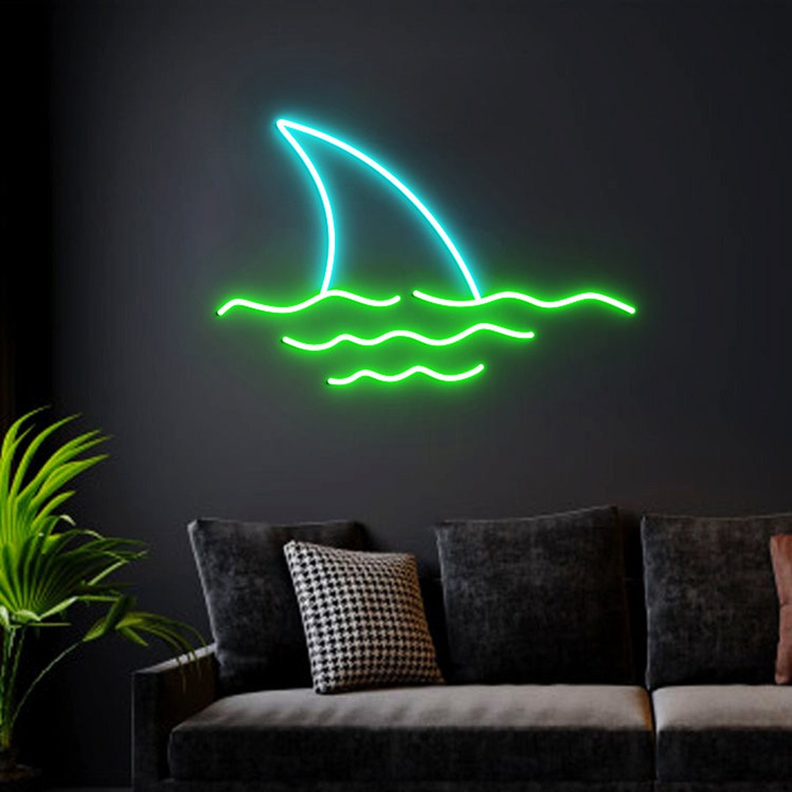 Shark Fin, Led Neon Sign, Shark Led Sign, Shark Lover Gift - Etsy