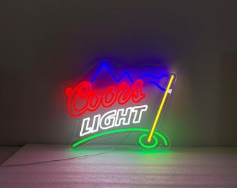 Coors light silver sale bullet neon sign