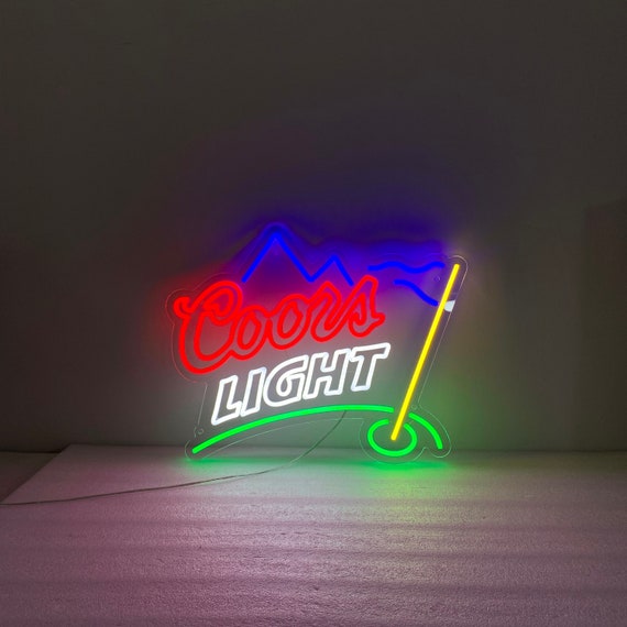 Coors Light Golf Sign Neon Sign for Beer Bar Pub Decor Neon Light