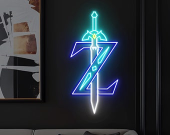 Zelda Master SwordZelda Master Sword Neon Sign, Game Room Wall Decor, Custom Neon Sign, Led Neon Ligth, Master Sword art Decoration