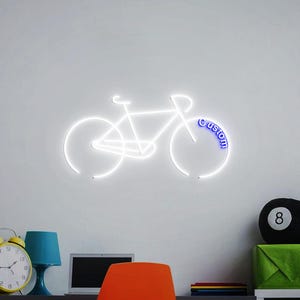 Custom Cyclist Name Neon Sign, Cyclist Bike Name Sign for Cyclist, Personalised Gift for Cyclist, Biking Sign for Biker, Bicycle Name Sign
