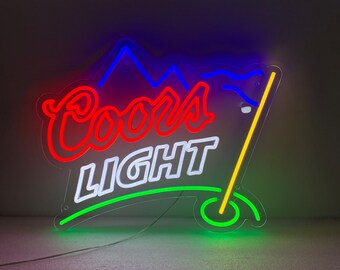 クアーズライトゴルフサイン、ビールバーパブの装飾用ネオンサイン