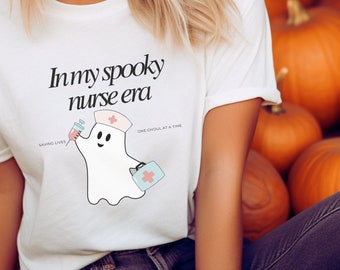 Shirt voor herfstverpleegkundige | verpleegstershirt | verpleegster halloween