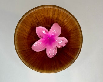 Roze bloemenclip