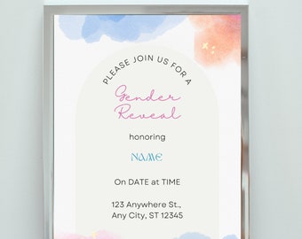 Twinkle Little Star Gender Reveal Invitation
