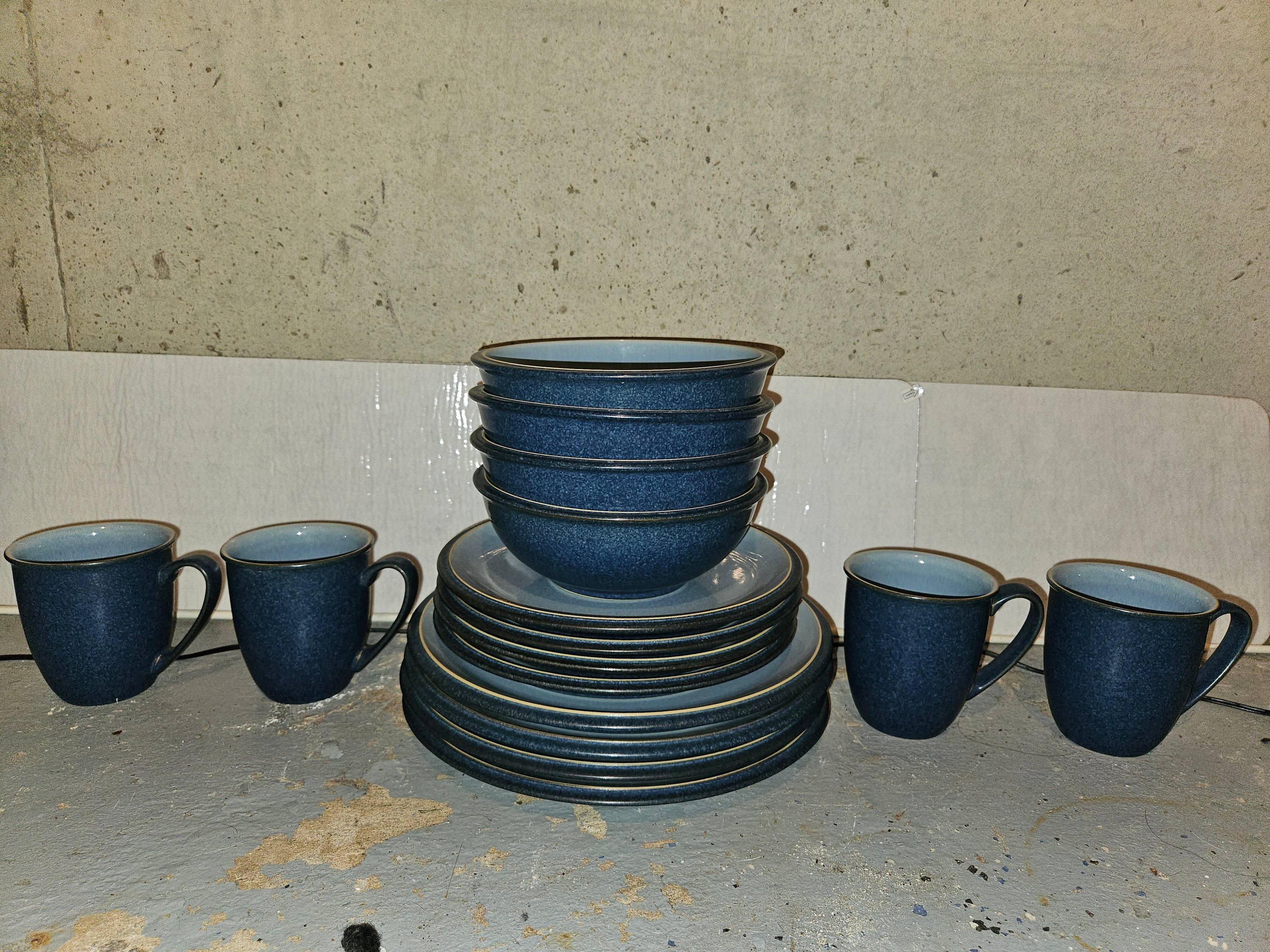 Set of 2 Denby Langley Blue Jetty Mugs 