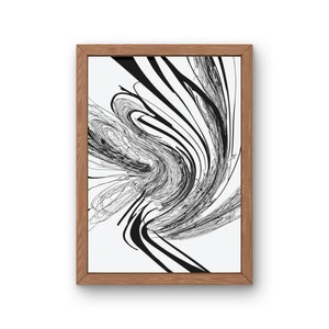 Digital Swirling Line Art, Printable Wall Art, Digital Prints, Home Decor, Downloadable