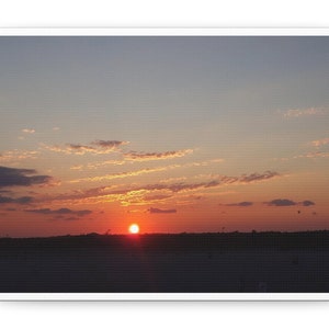 Living room Wall Decor, Large Nature Scenery Wall Art, Sunset Beach Tempered Canvas Print, Fall Sunset Canvas Print, Seascape Artwork