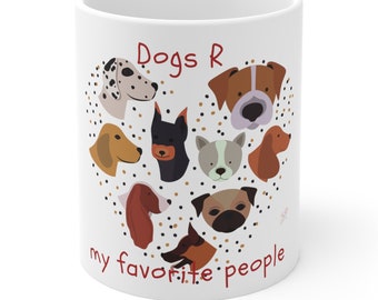 Dogs Are My Favorite People Coffee Mug Mugs, Funny Quote Ceramic Mug, Animal Mug, Dog Lover Drinkware, Funny Jokes Tea Cup, Dog Owner Gift
