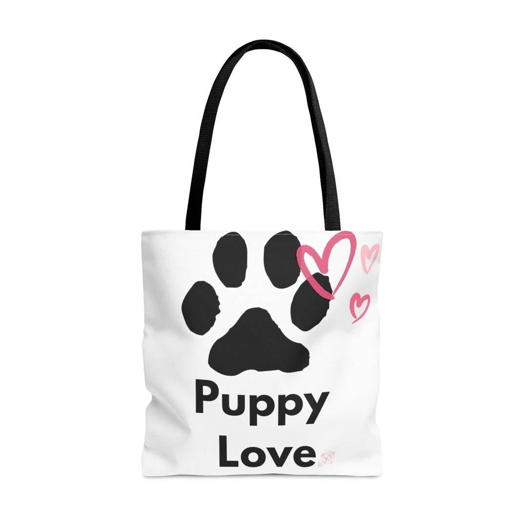I Love Puppy Tote Bag Canvas Dog Bag Retriever Shopping Bag Etsy