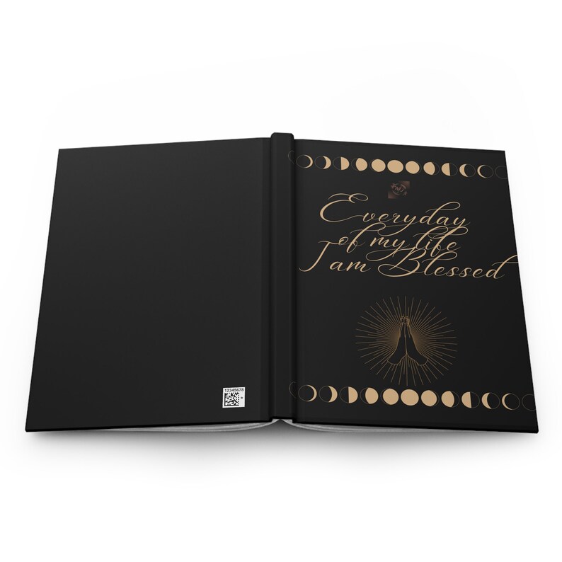 Celestial Moon Phases Lined Journal: Everyday I Am Blessed Hardcover ...