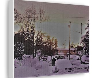 Winter Wonderland Canvas Print: Rustic Holiday Wall Art